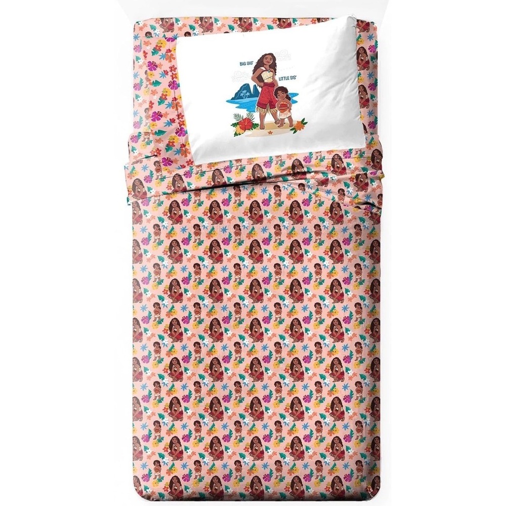 Jay Franco Disney Moana Twin Size Sheet Set w/ 3‎ piece bedding NIB